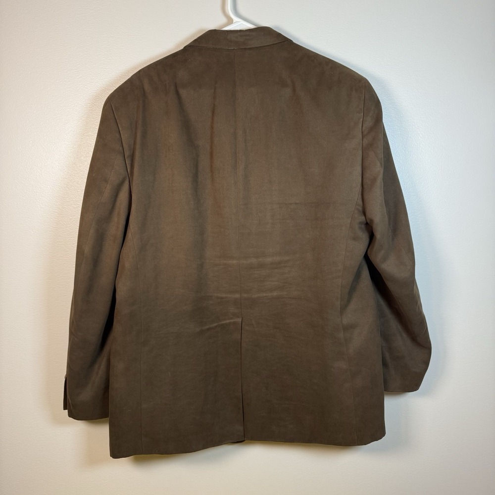 Lauren Ralph Lauren Blazer Men's‎ 43R Brown Suede Look Paisley Lining Sport Coat - Picture 2 of 10